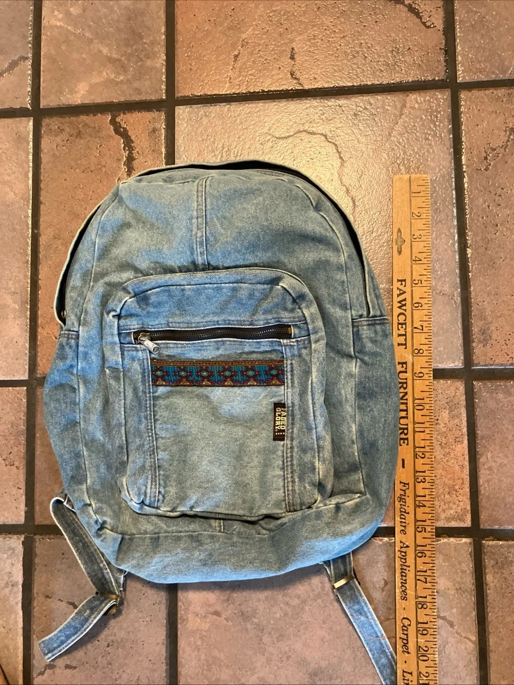 vintage faded glory backpack denim